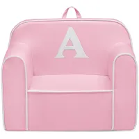 Cozee Monogrammed Chair Letter "A" in Pink/White by Delta Children