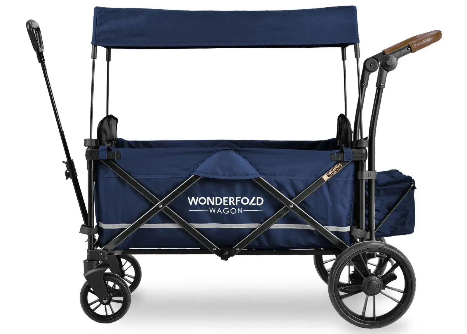 Push and Pull Double Stroller Wagon in Sapphire Navy by Wonderfold