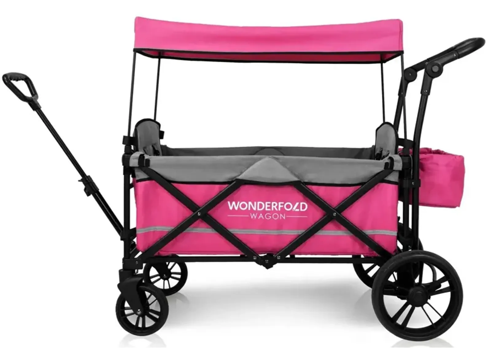 Push and Pull Double Stroller Wagon in Pretty-n-Pink by Wonderfold