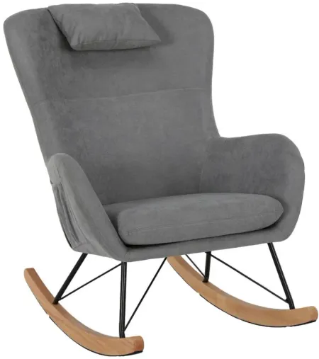 Baby Relax Margot Rocker Chair in Gray by DOREL HOME FURNISHINGS