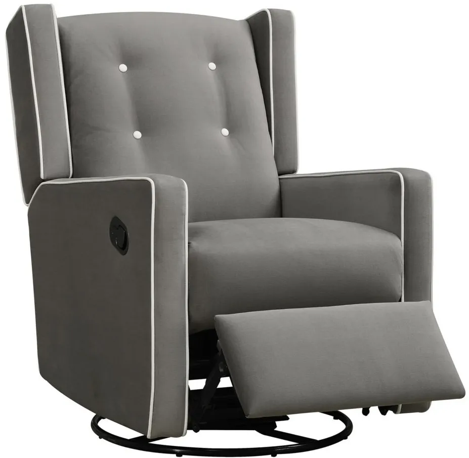 Baby Relax Mariella Swivel Glider Recliner in Gray by DOREL HOME FURNISHINGS