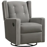 Baby Relax Mariella Swivel Glider Recliner in Gray by DOREL HOME FURNISHINGS