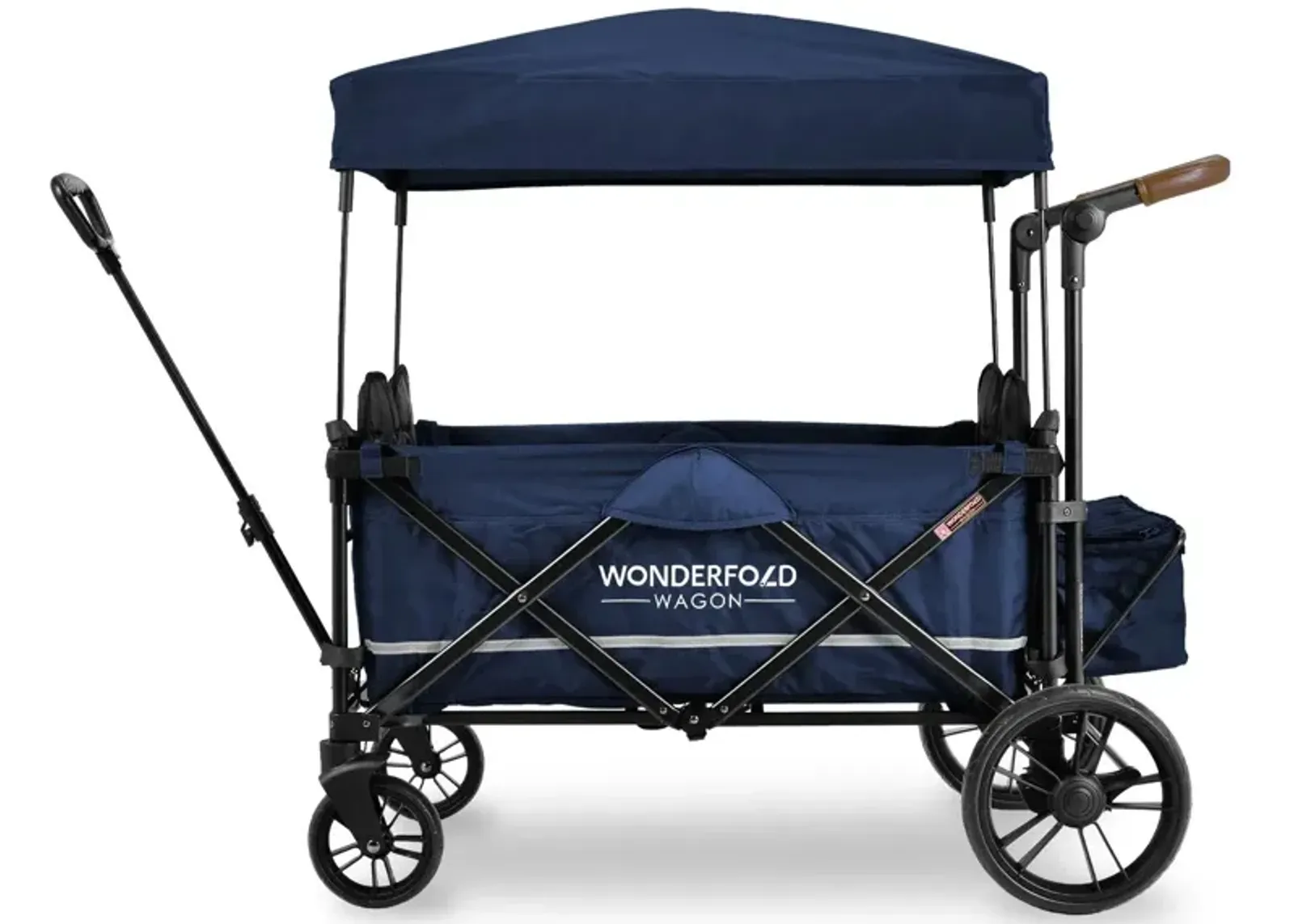 Push and Pull Quad Stroller Wagon in Sapphire Navy by Wonderfold