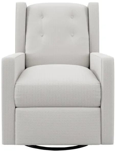 Baby Relax Mariella Swivel Glider Recliner Chair in White by DOREL HOME FURNISHINGS