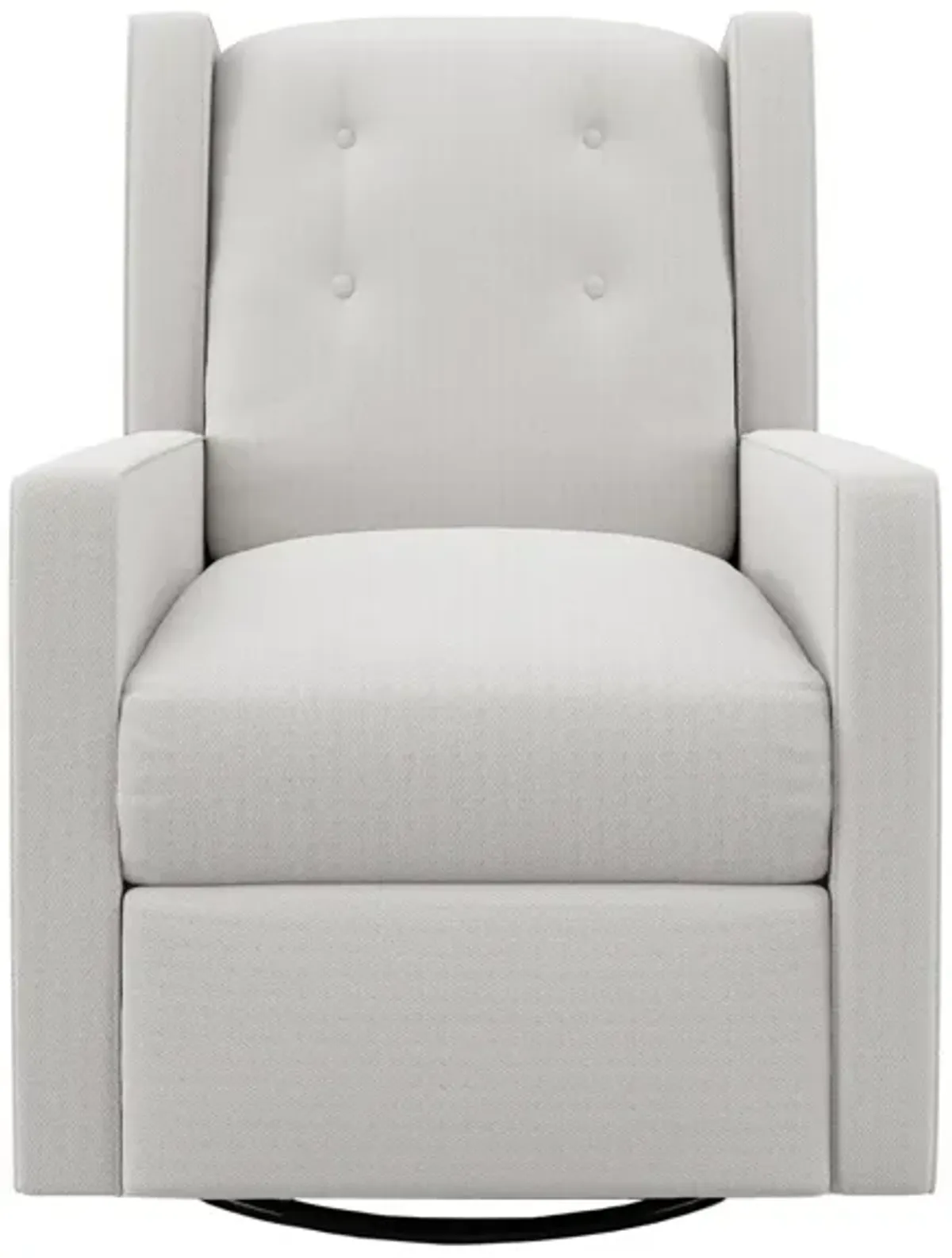 Baby Relax Mariella Swivel Glider Recliner Chair in White by DOREL HOME FURNISHINGS