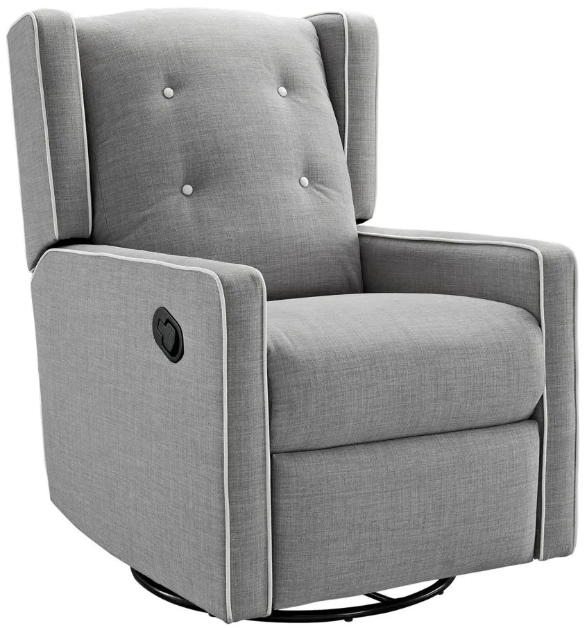 Baby Relax Mariella Swivel Glider Recliner in Gray by DOREL HOME FURNISHINGS