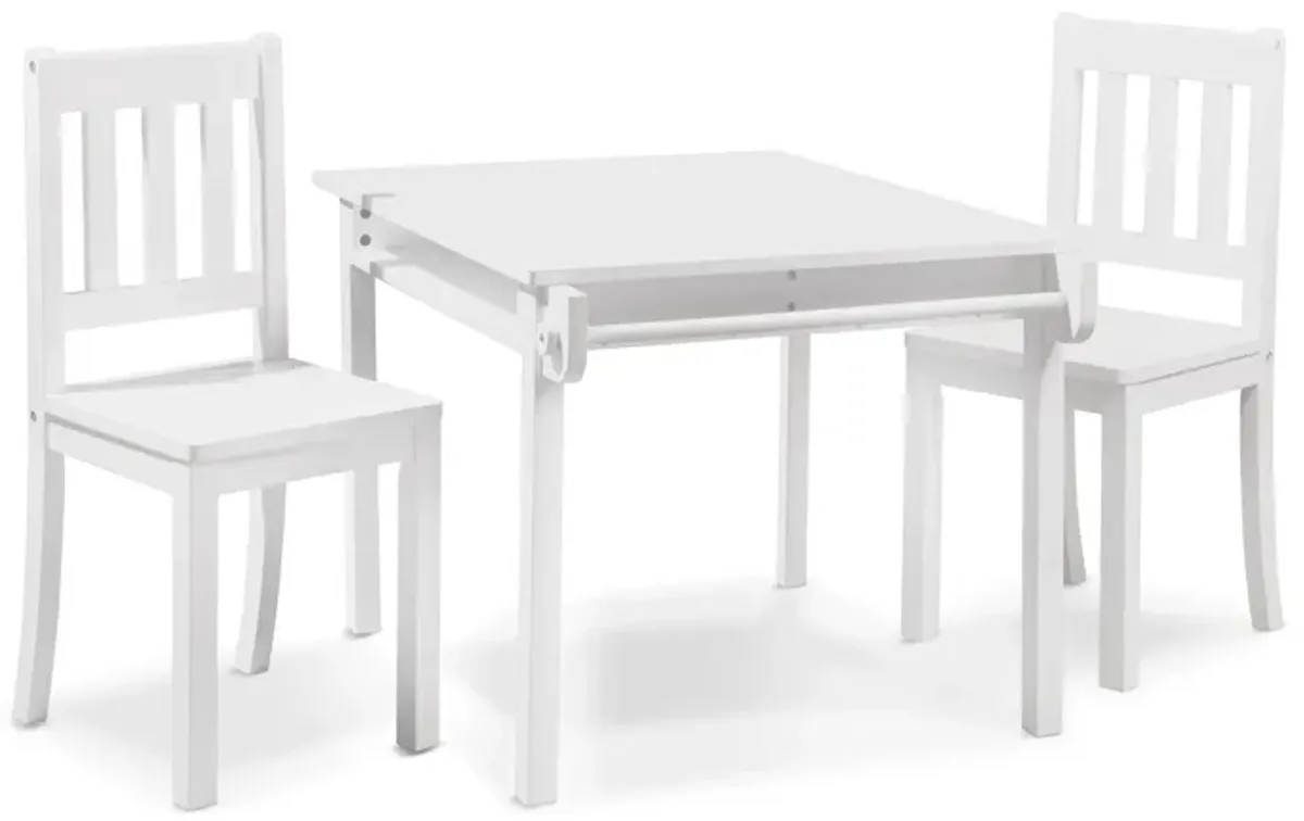 Imagination Table & Chair Set in White by Sorelle Furniture