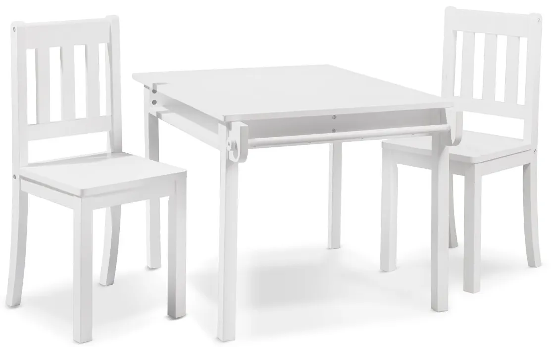 Imagination Table & Chair Set in White by Sorelle Furniture