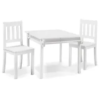 Imagination Table & Chair Set in White by Sorelle Furniture