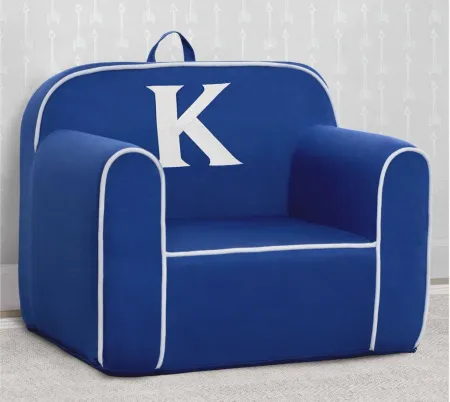 Cozee Monogrammed Chair Letter "K" in Navy/White by Delta Children