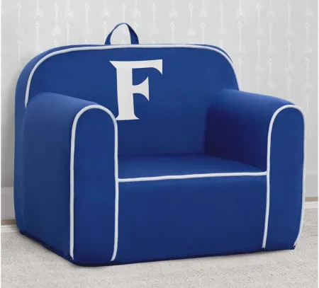Cozee Monogrammed Chair Letter "F" in Navy/White by Delta Children