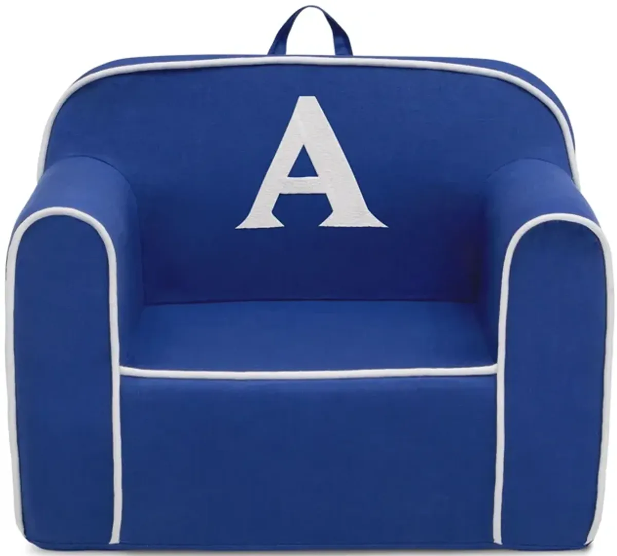 Cozee Monogrammed Chair Letter "A" in Navy/White by Delta Children