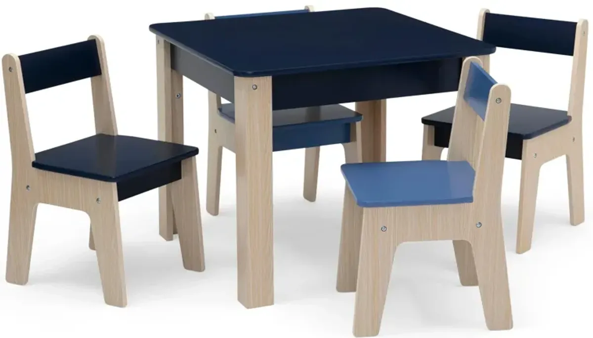 GapKids Table and 4 Chair Set By Delta Children in Navy by Delta Children