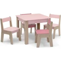 GapKids Table and 4 Chair Set By Delta Children in Blush by Delta Children