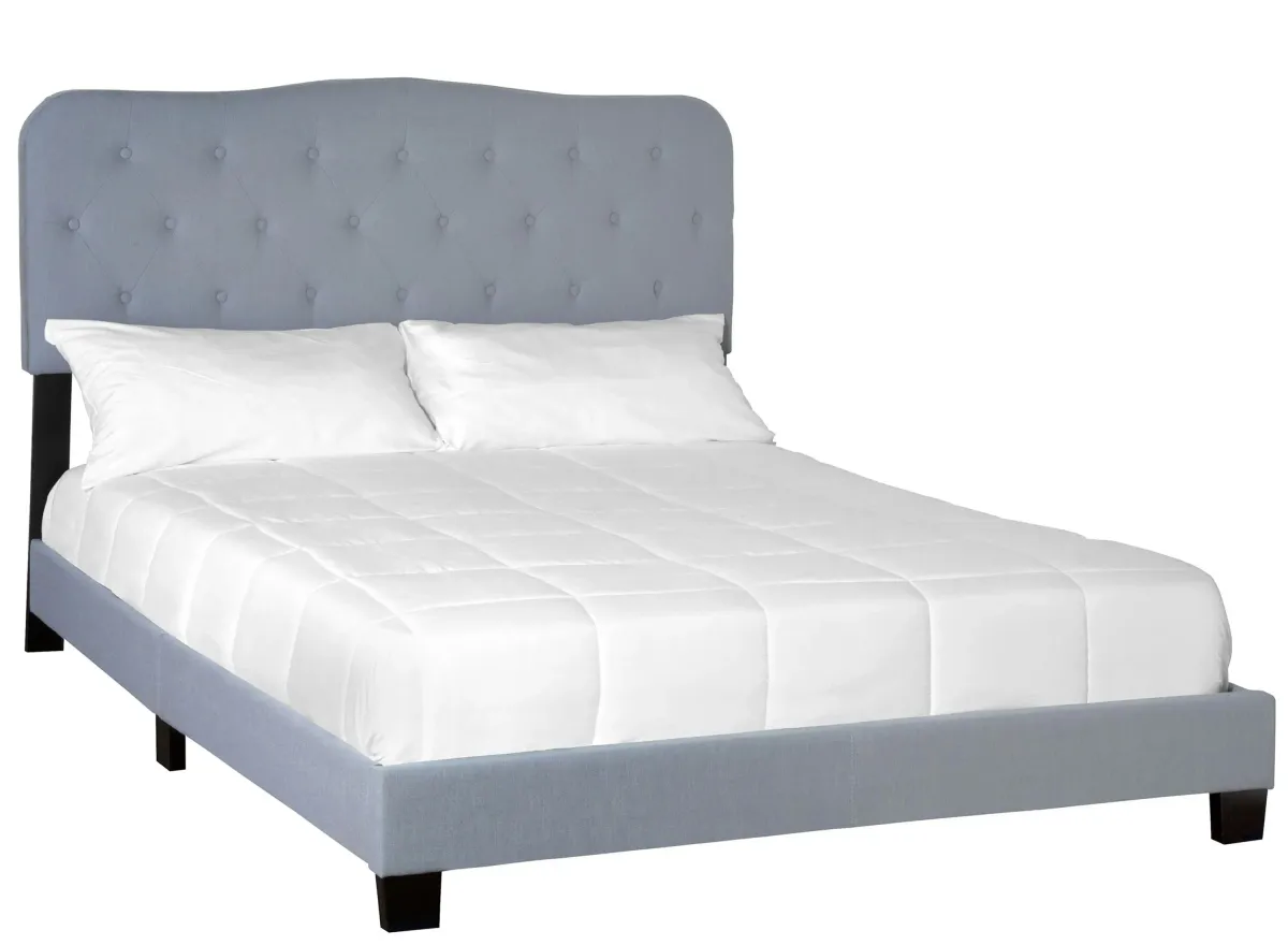 Ariana Upholstered Bed in Light Blue by Bernards Furniture Group