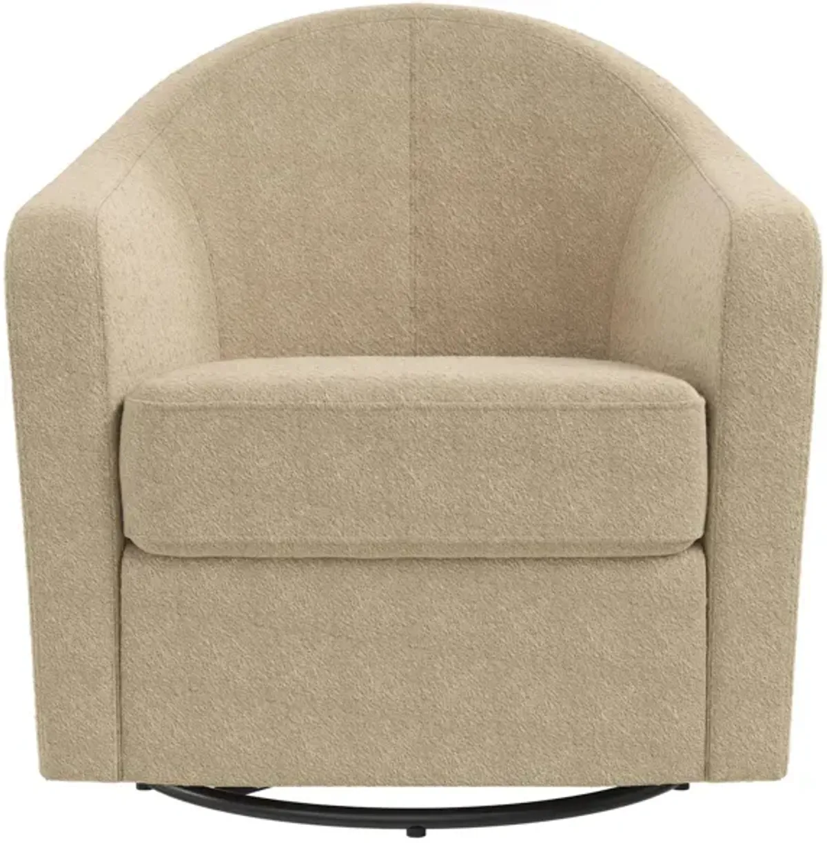 Gentle Swivel Curved Nursery Chair in Taupe by DOREL HOME FURNISHINGS