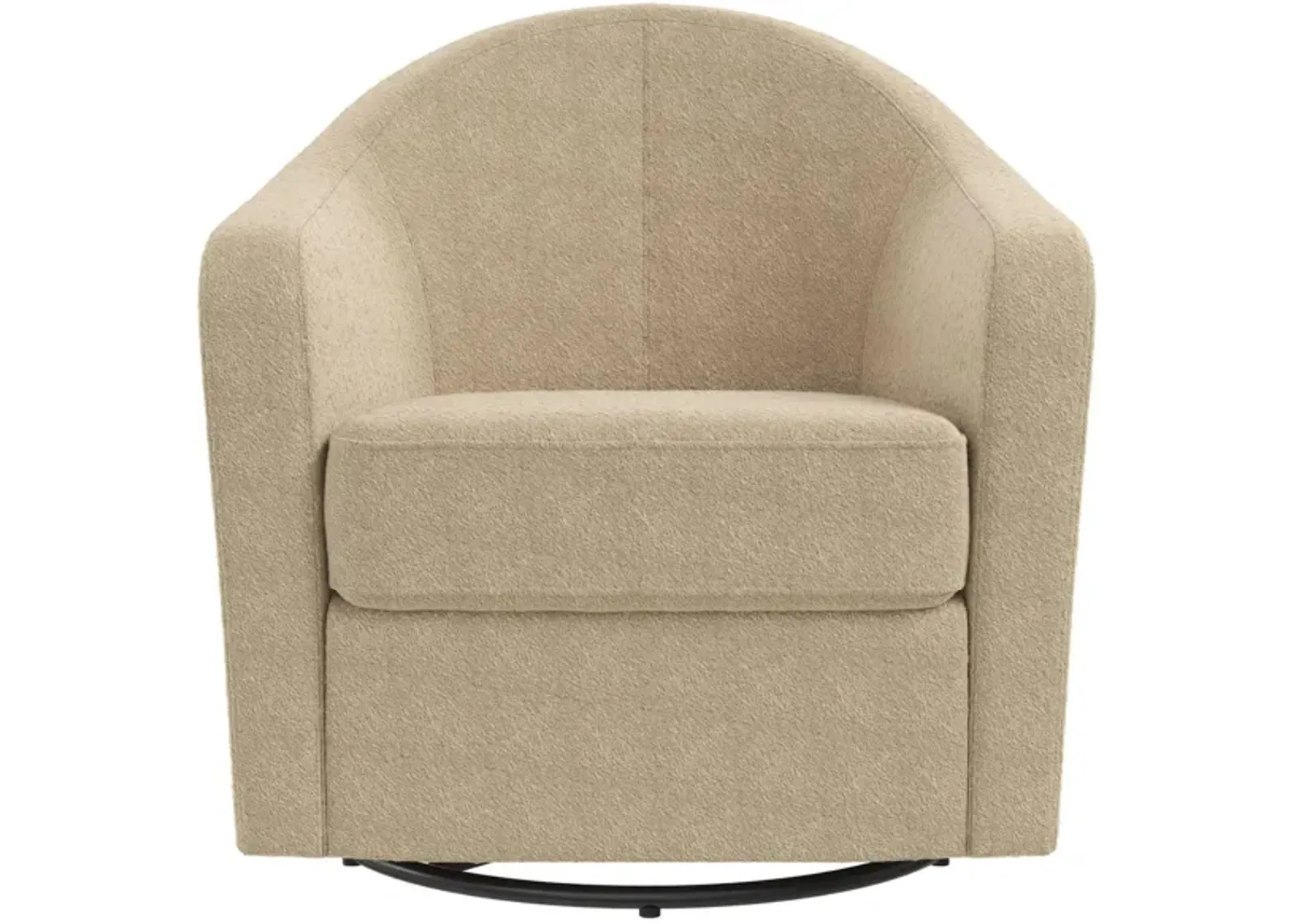 Gentle Swivel Curved Nursery Chair in Taupe by DOREL HOME FURNISHINGS