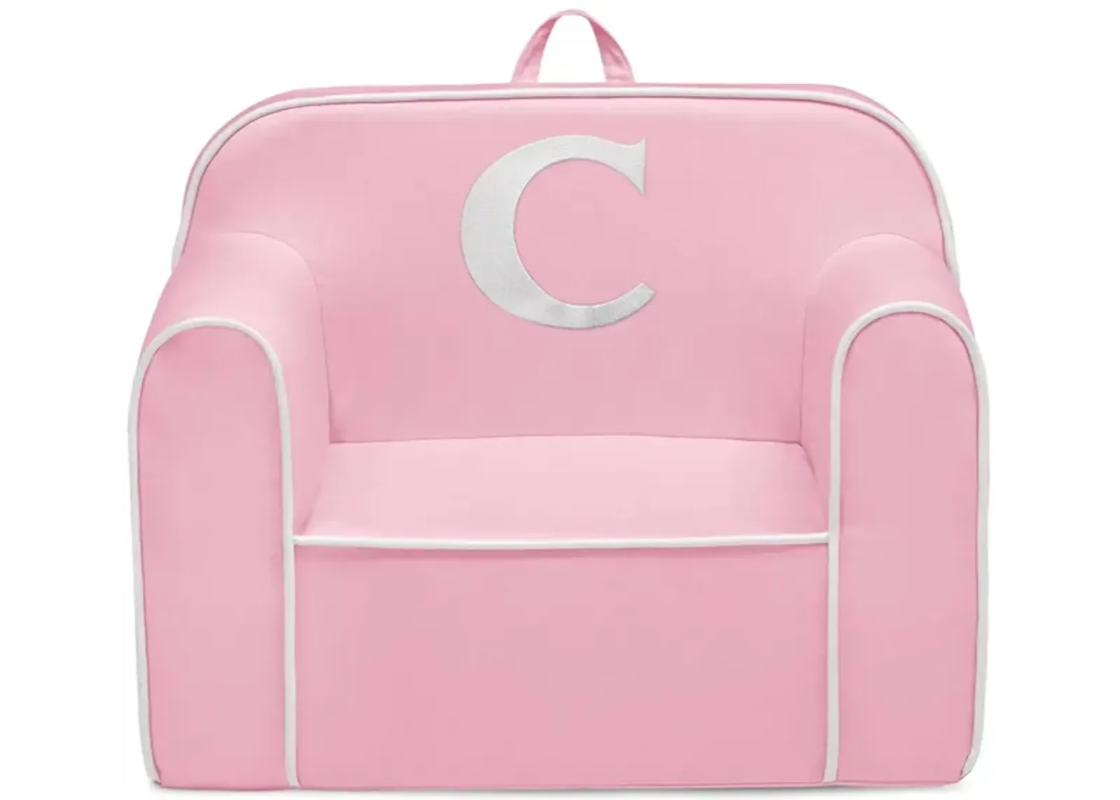 Cozee Monogrammed Chair Letter "C" in Pink/White by Delta Children