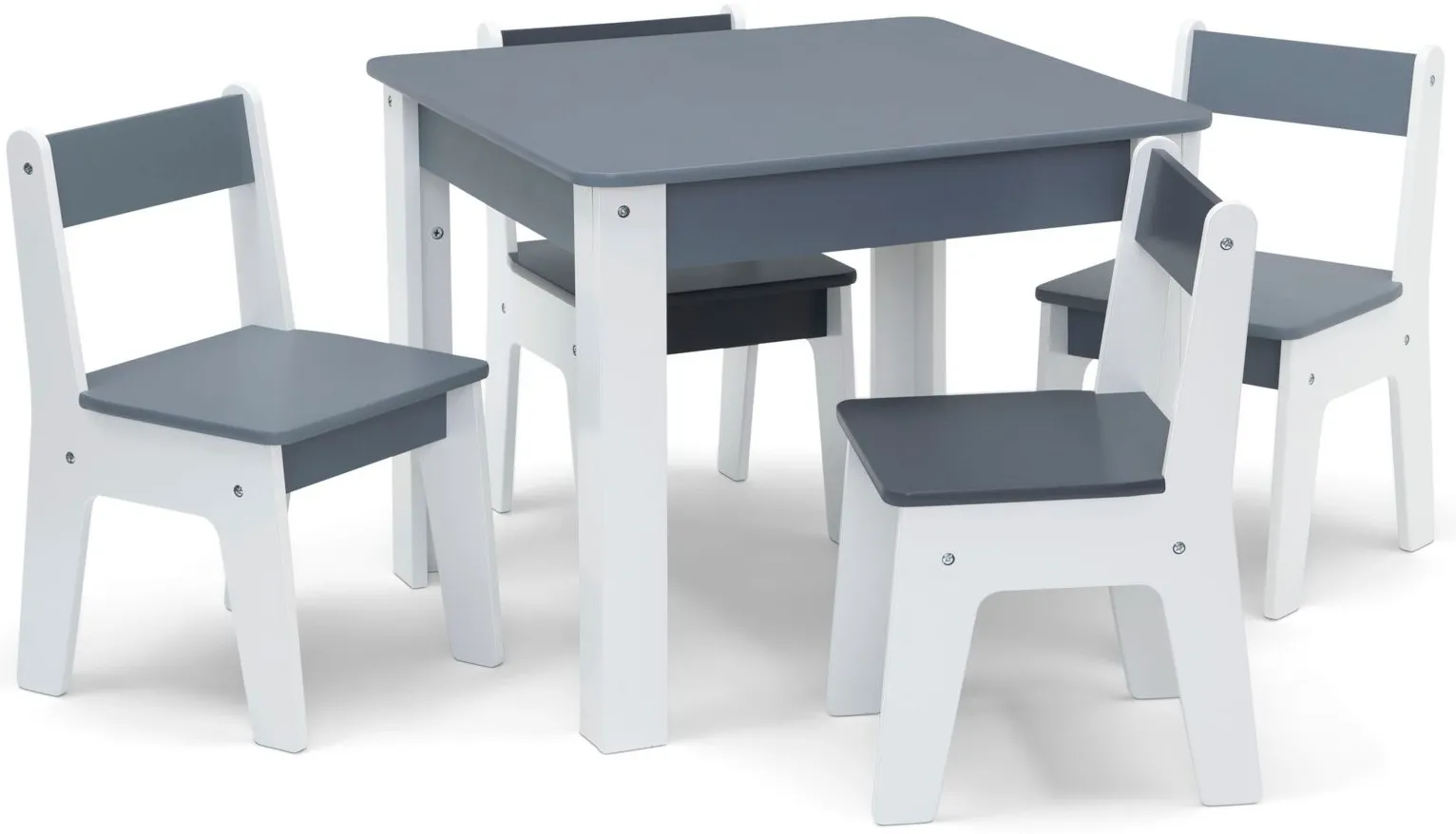 GapKids Table and 4 Chair Set By Delta Children in Gray by Delta Children