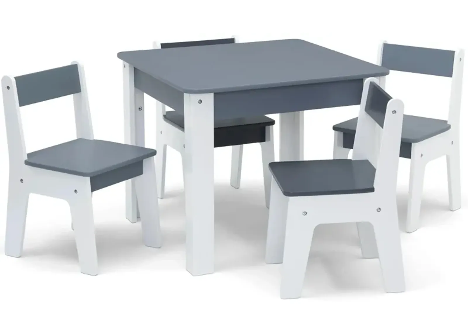 GapKids Table and 4 Chair Set By Delta Children in Gray by Delta Children