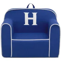 Cozee Monogrammed Chair Letter "H" in Navy/White by Delta Children