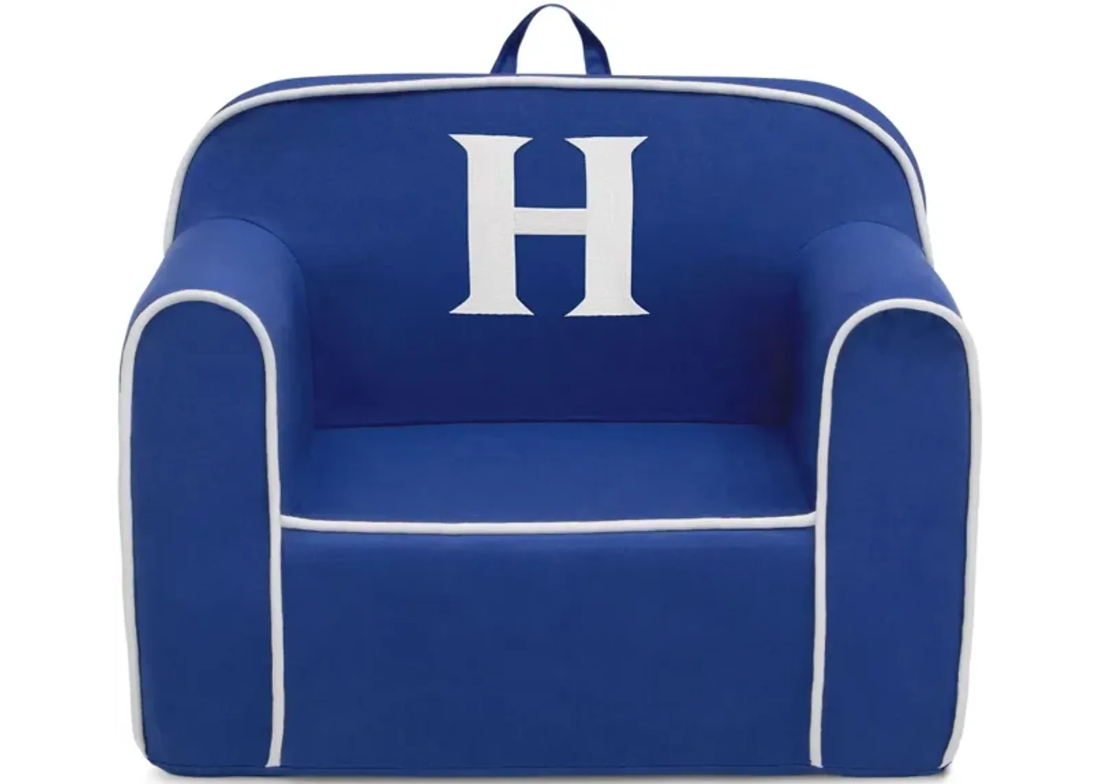 Cozee Monogrammed Chair Letter "H" in Navy/White by Delta Children