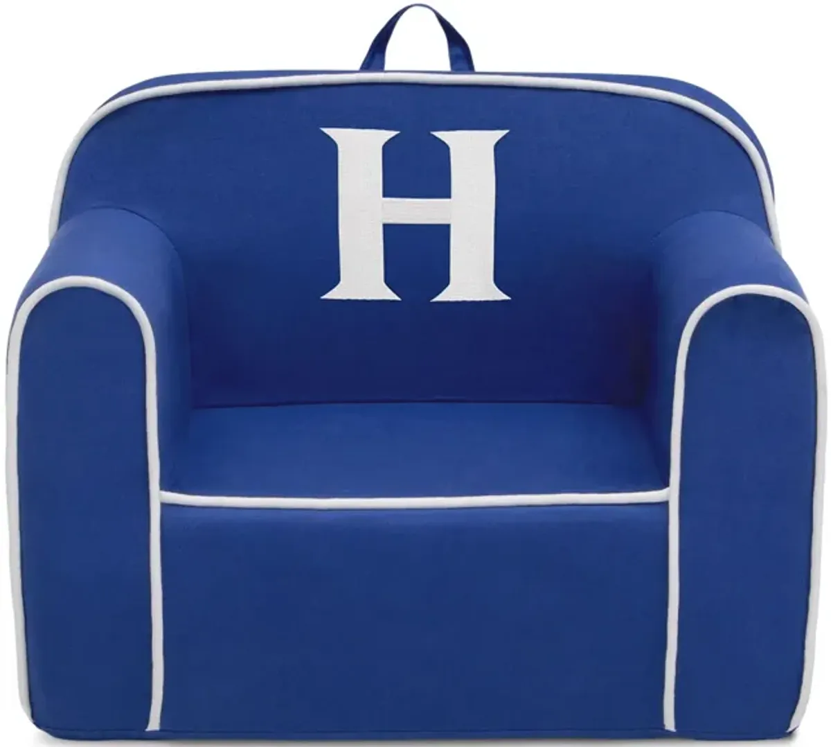 Cozee Monogrammed Chair Letter "H" in Navy/White by Delta Children