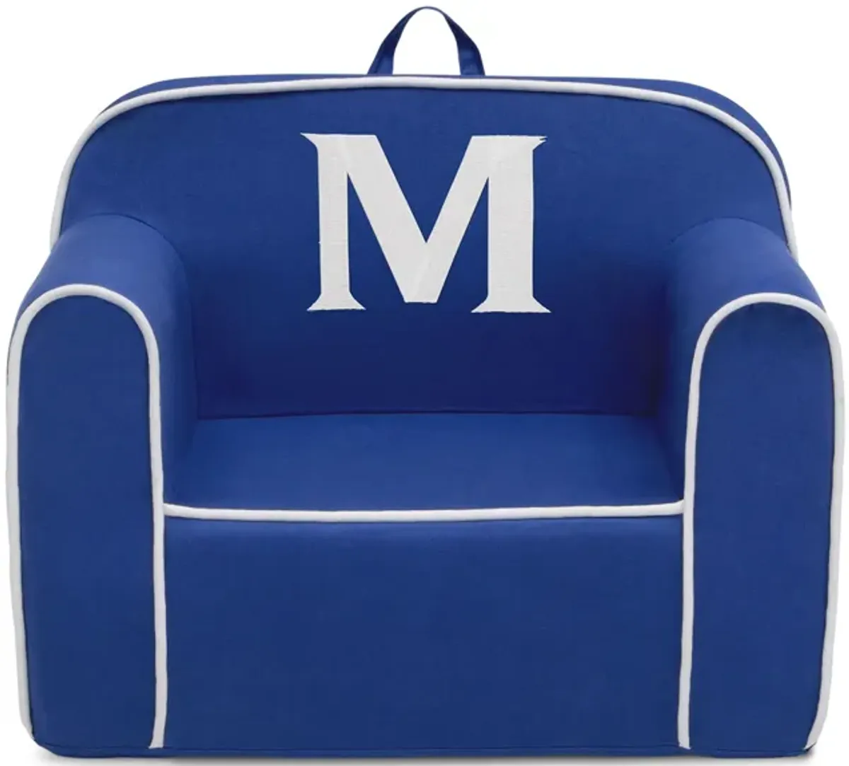 Cozee Monogrammed Chair Letter "M" in Navy/White by Delta Children