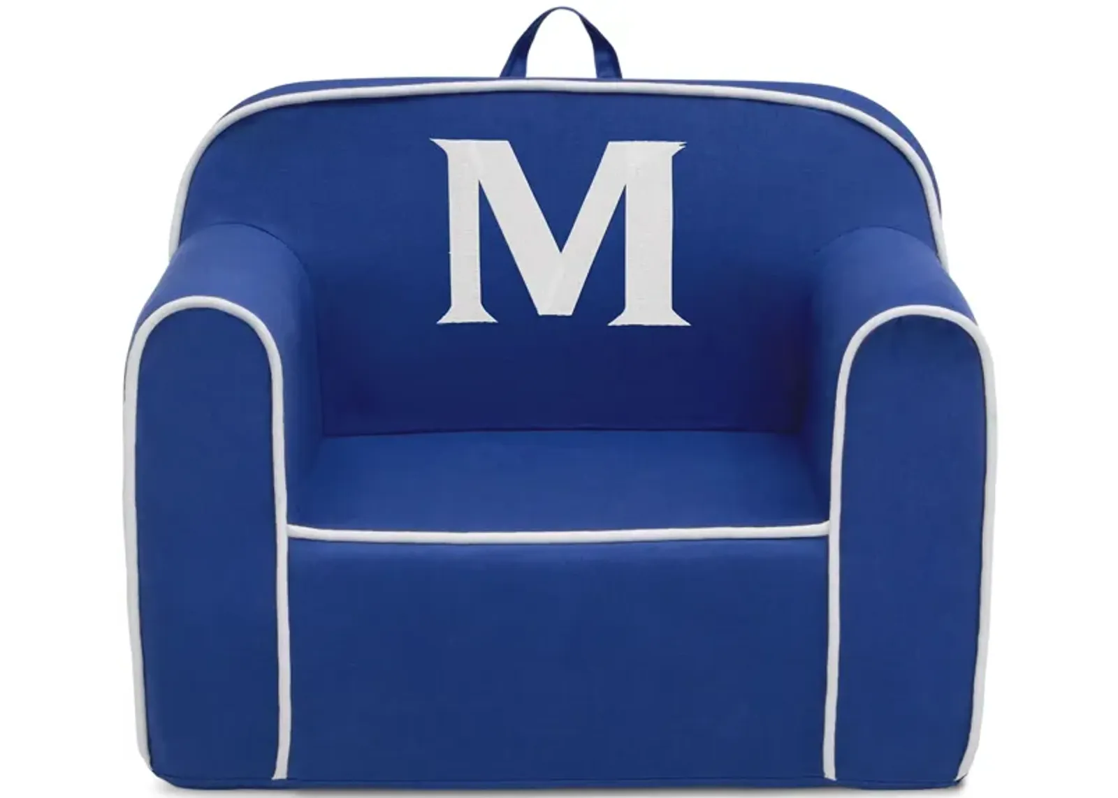 Cozee Monogrammed Chair Letter "M" in Navy/White by Delta Children