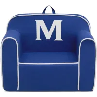 Cozee Monogrammed Chair Letter "M" in Navy/White by Delta Children