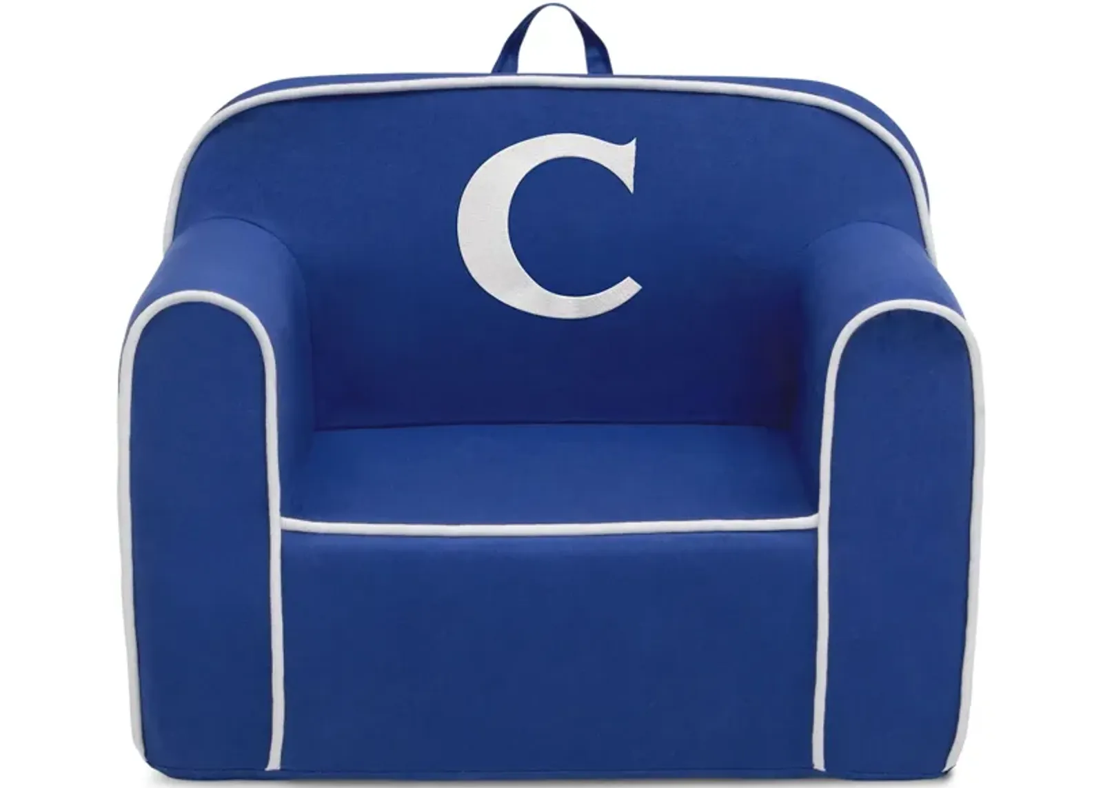 Cozee Monogrammed Chair Letter "C" in Navy/White by Delta Children