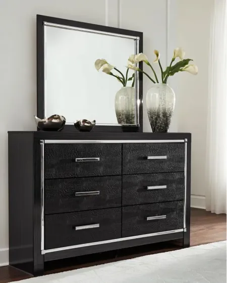 Kaydell Dresser and Mirror in Black by Ashley Furniture