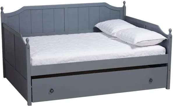 Millie Daybed with Trundle in Gray by Wholesale Interiors