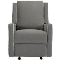 Robyn Glider Rocker Recliner Chair in Graphite Grey by DOREL HOME FURNISHINGS