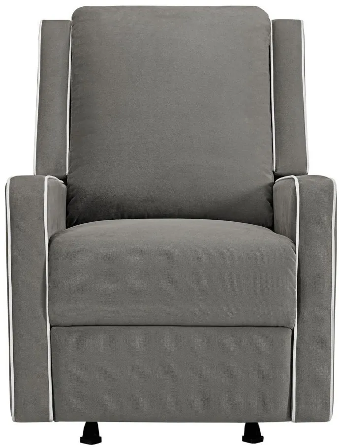 Robyn Glider Rocker Recliner Chair in Graphite Grey by DOREL HOME FURNISHINGS