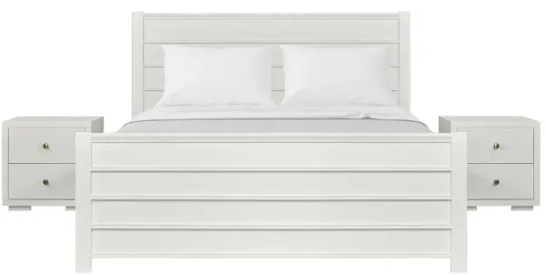 Caroline Platform Bed with 2 Nightstands