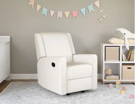 Robyn Glider Rocker Recliner Chair in White by DOREL HOME FURNISHINGS