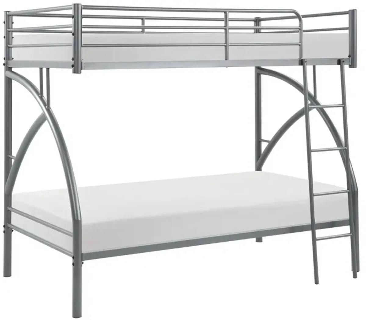 Beatty Twin Over Twin Metal Bunk Bed in Gray by Homelegance