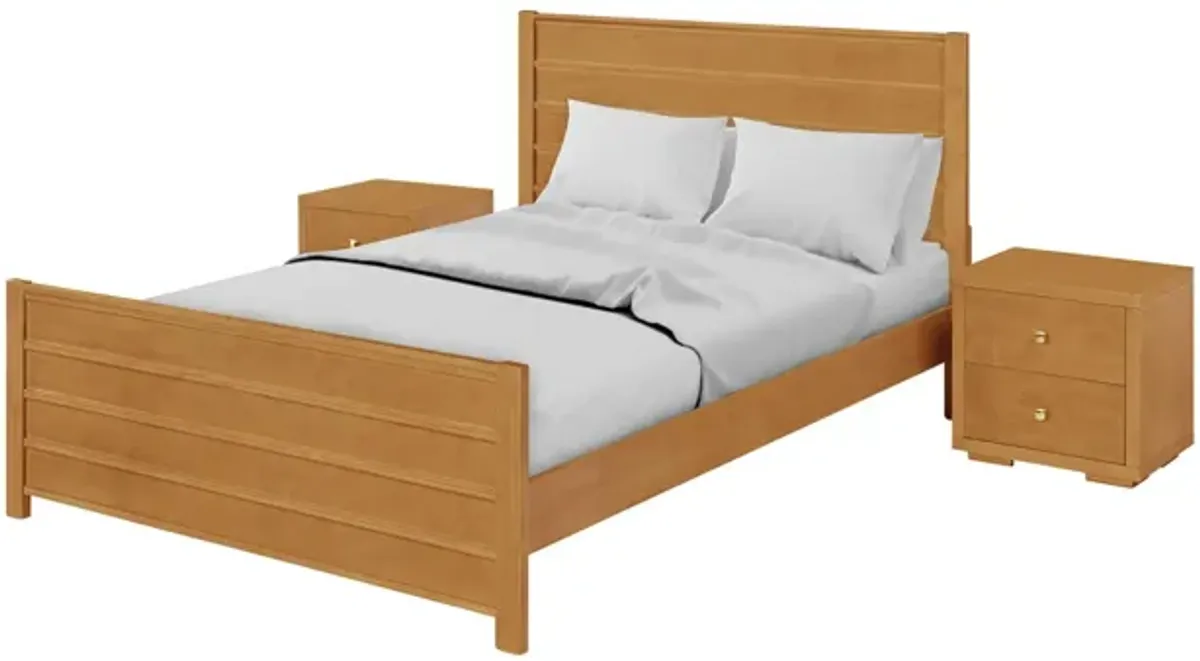 Caroline Platform Bed with 2 Nightstands