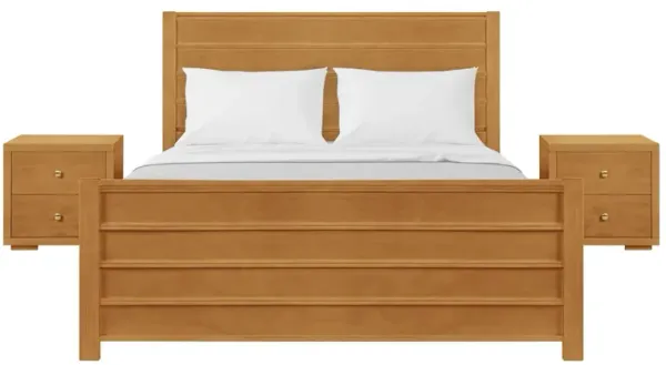 Caroline Platform Bed with 2 Nightstands