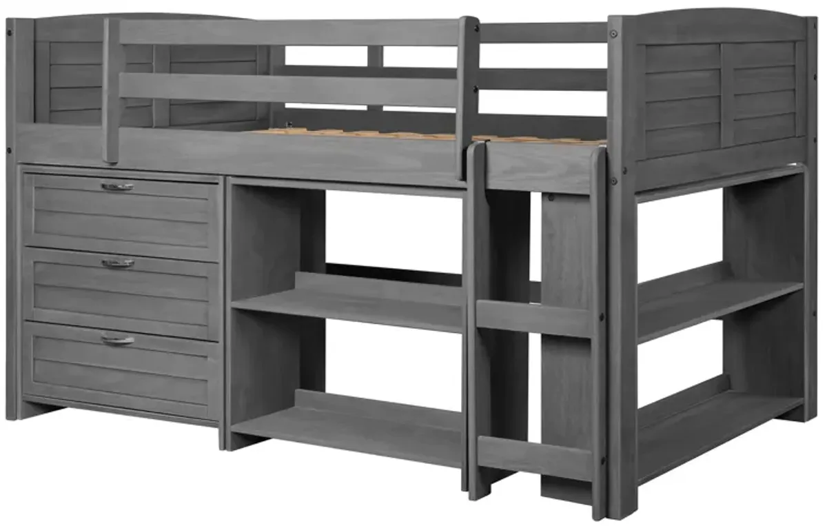 Donco Louver Low Loft Bed