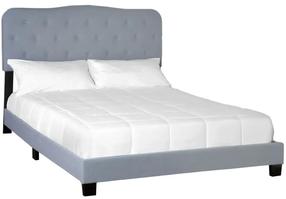 Ariana Upholstered Bed in Light Blue by Bernards Furniture Group