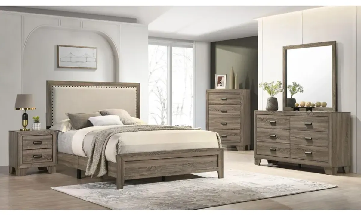 Millie 5-pc. Bedroom Set in Grey by Crown Mark