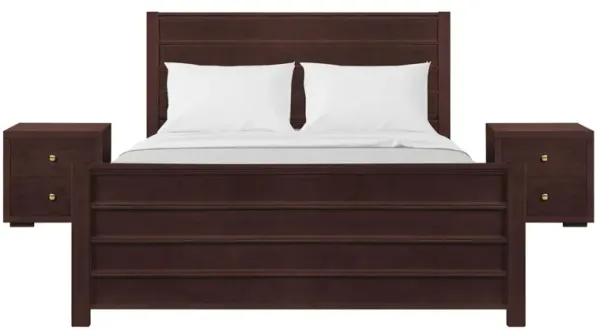 Caroline Platform Bed with 2 Nightstands