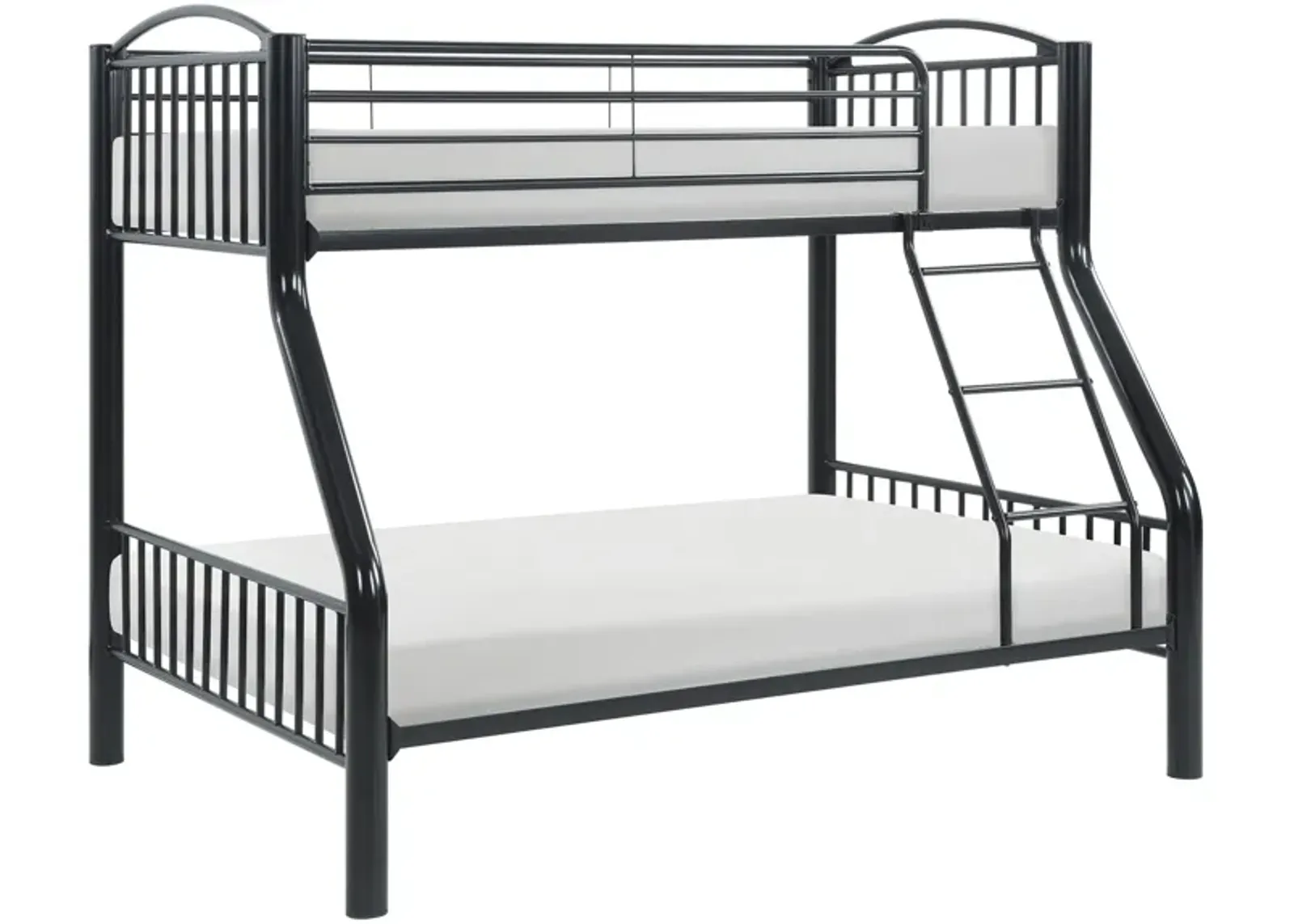 Transect Twin Over Full Metal Bunk Bed in Black by Homelegance