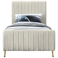 Zara Twin Bed in Gray by Meridian Furniture