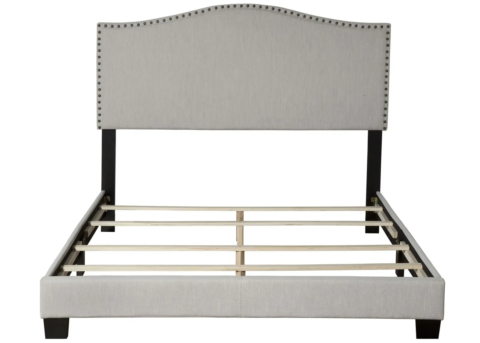 Darcy Upholstered Bed in Off White by Bernards Furniture Group