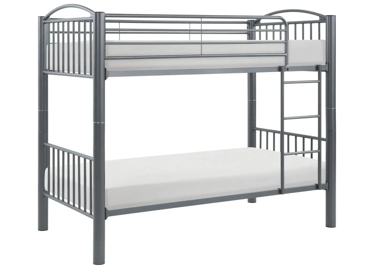 Transect Twin Over Twin Metal Bunk Bed in Gray by Homelegance