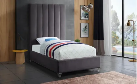 Via Twin Bed in Gray by Meridian Furniture