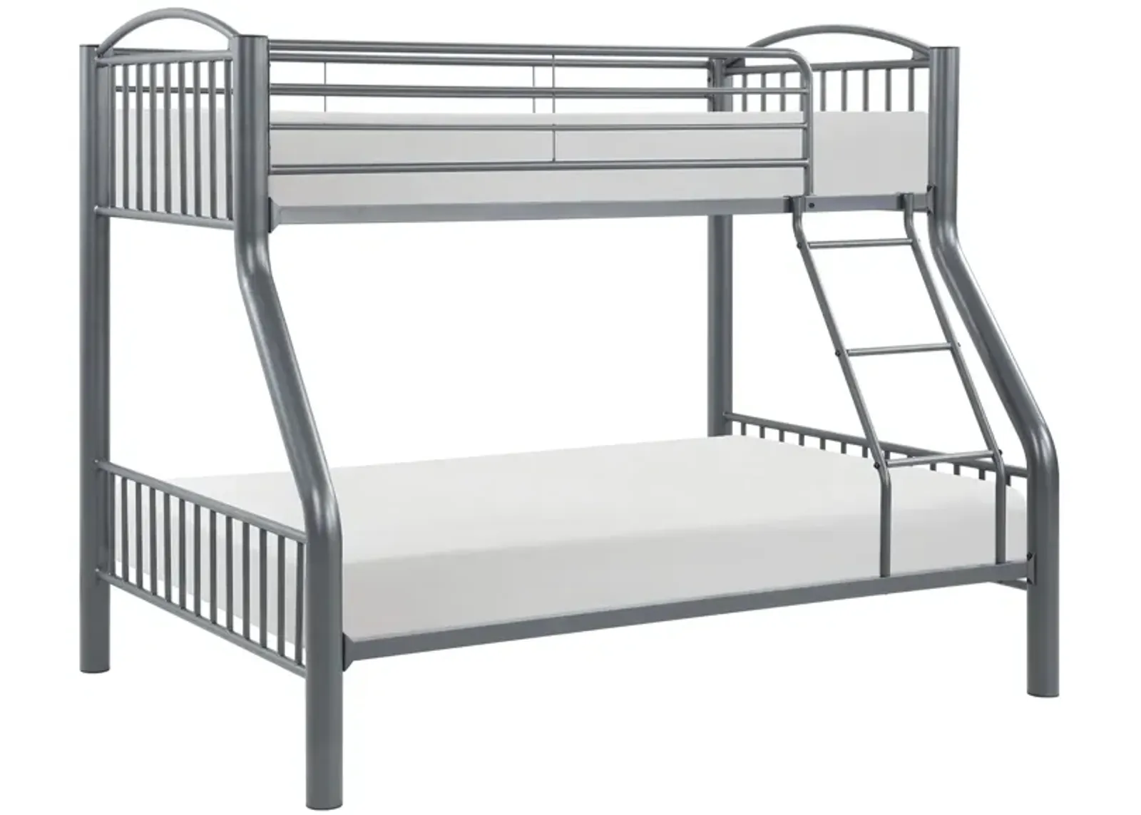 Transect Twin Over Full Metal Bunk Bed in Gray by Homelegance